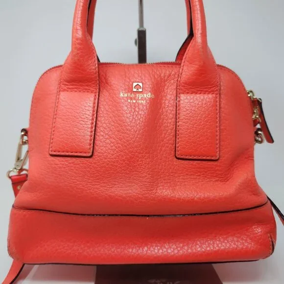 Kate Spade Orange Purse Bag Top Handle Crossbody Satchel - Picture 2 of 16
